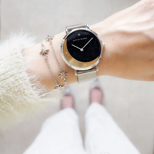 Crescent Moon ブレスレットセット(SV&RG)